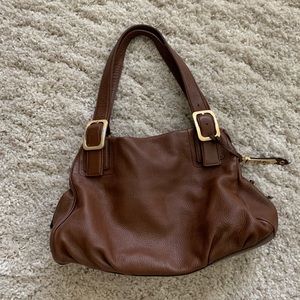 Cole Haan 3 zipper brown purse